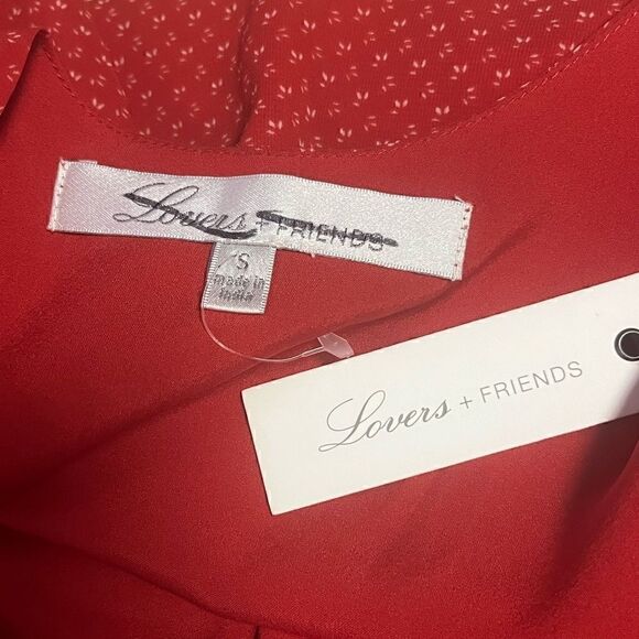 Lovers + Friends Red Trenton Paradise Cold Shoulder S - Picture 7 of 10